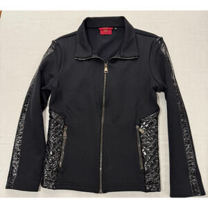 Brendratti Lido Womens Golf Jacket Full‎ Zip Black US 8 Italian 44 Quilted